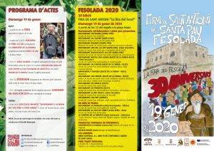 Fira De St Antoni I Fira Del Fesol A Santa Pau Cartell 2020