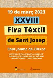 Fira Tèxtil De Sant Josep A Sant Jaume De Llierca Cartell 2023