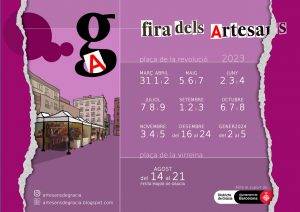 Fira Artesans Al Barri De Gràcia De Barcelona Cartell 2023