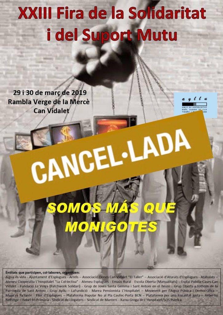 Fira de la Solidaritat i del Suport Mutu a Esplugues 2020 cancelada