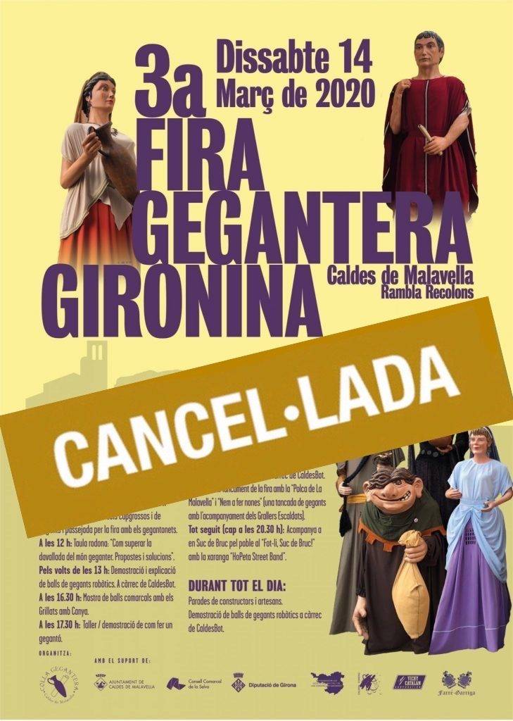 Fira Gegantera Gironina 2020 cancelada