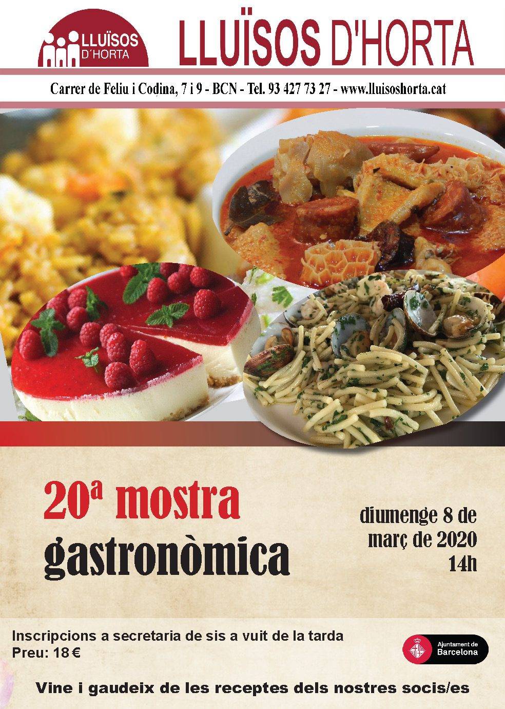 Mostra gastronòmica als Lluïsos d'Horta 2020