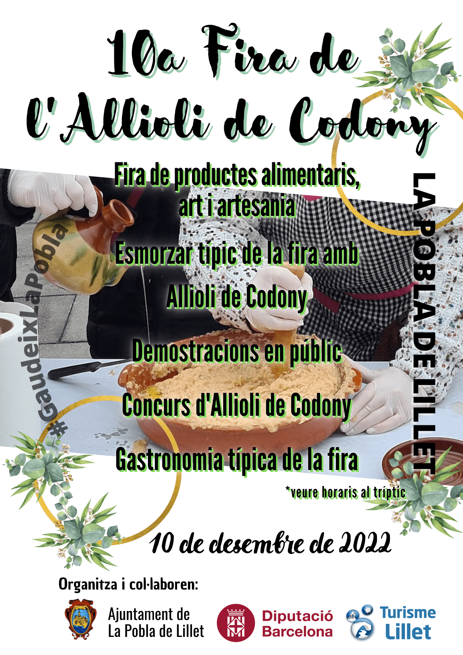 Fira de l’Allioli de Codony a La Pobla de Lillet cartell 2022