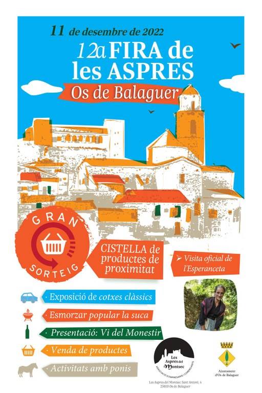 Fira de les Aspres a Os de Balaguer cartell 2022