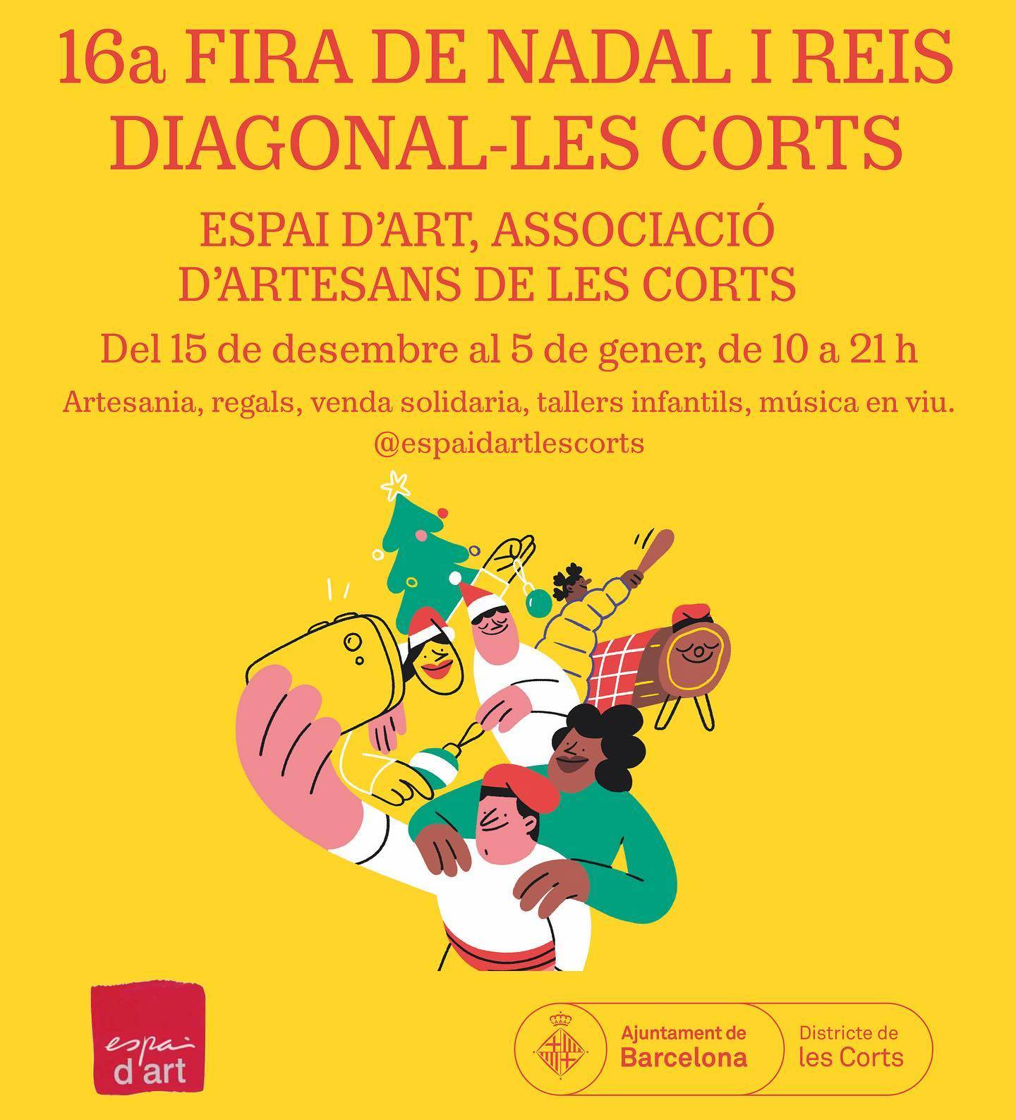 Fira de Nadal a Diagonal - Les Corts, Barcelona cartell 2022