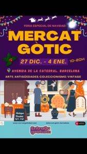 Mercat Gòtic D'antiguitats A Barcelona Cartell 23 Min