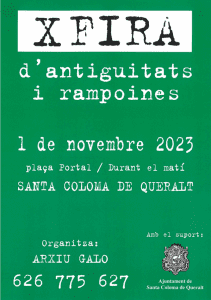 Fira D'antiguitats I Rampoines A Santa Coloma De Queralt Cartell 2023 (1)