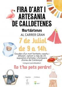 Fira D'artesania A Calldetenes Cartell Juliol 2024
