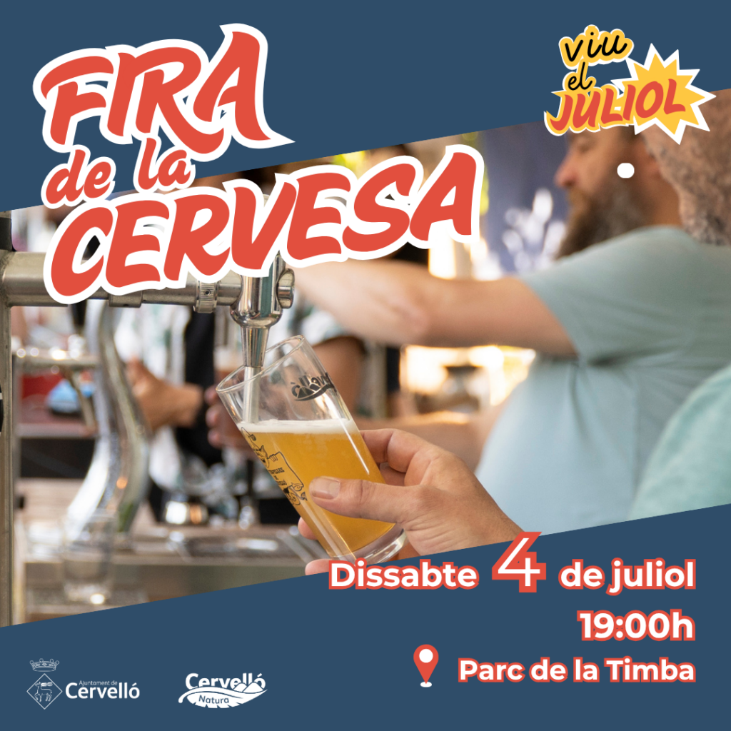 Cartell de Fira de la cervesa a Cervelló