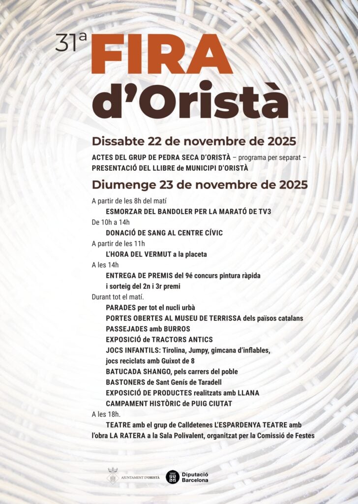Cartell de Fira d’Artesania a Oristà