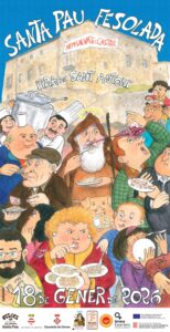 Fira de St Antoni i Fira del Fesol a Santa Pau cartell