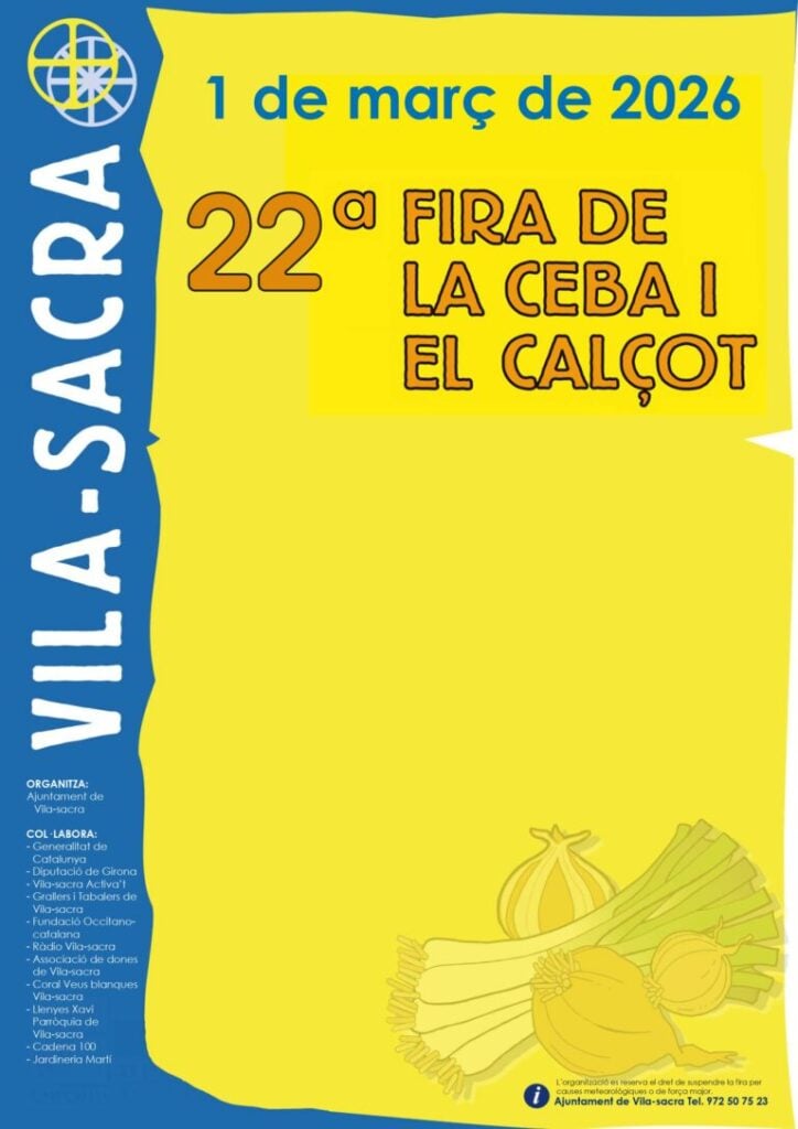 Cartell de Fira de la Ceba i del Calçot a Vila-Sacra
