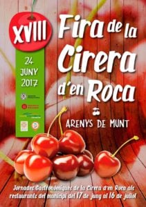 Fira de la cirera d'en roca a arenys de munt cartell 2017 min
