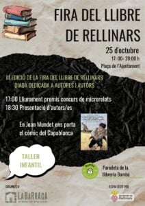 Fira del llibre a rellinars cartell 2025