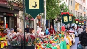 Fira del llibre i de les flors a Manlleu