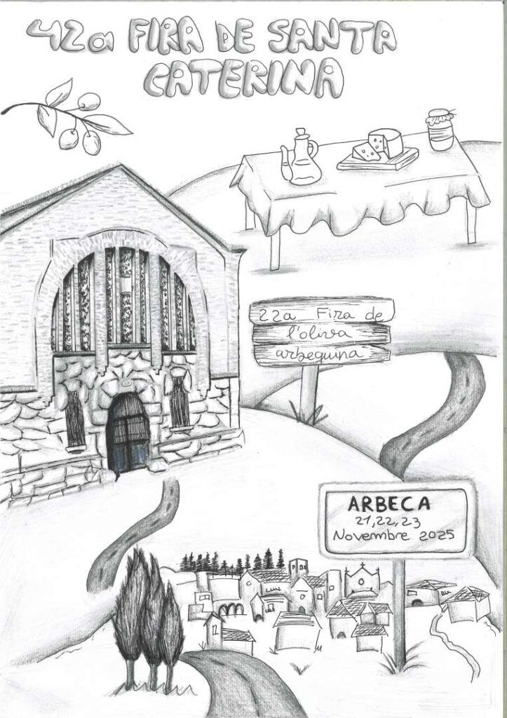 Cartell de La fira de Santa Caterina d’Arbeca, la fira de l’oliva arbequina