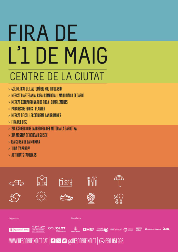 Cartell de Fira de l´1 de maig a Olot