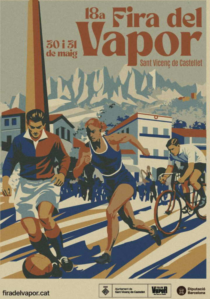 Cartell de Fira del Vapor a Sant Vicenç de Castellet