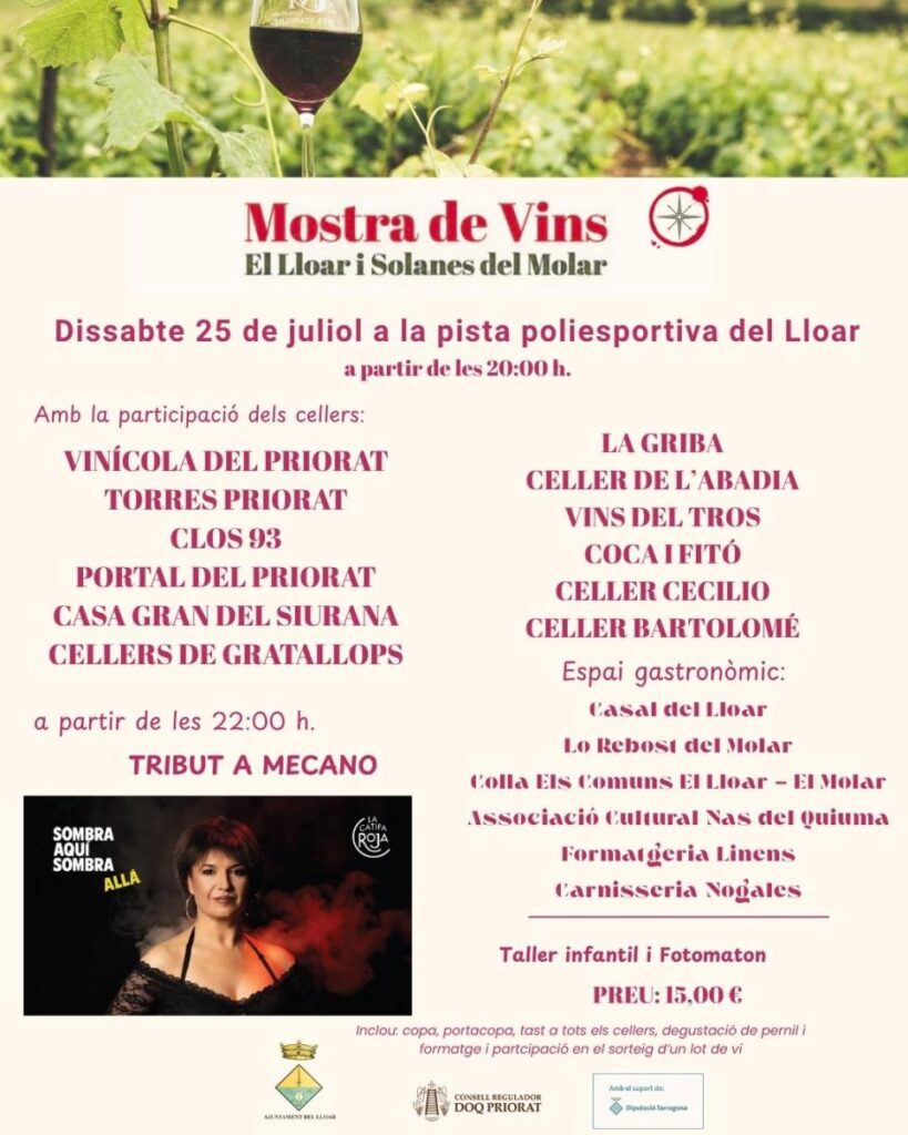 Cartell de Mostra de Vins de la Vila del Lloar i Solanes del Molar