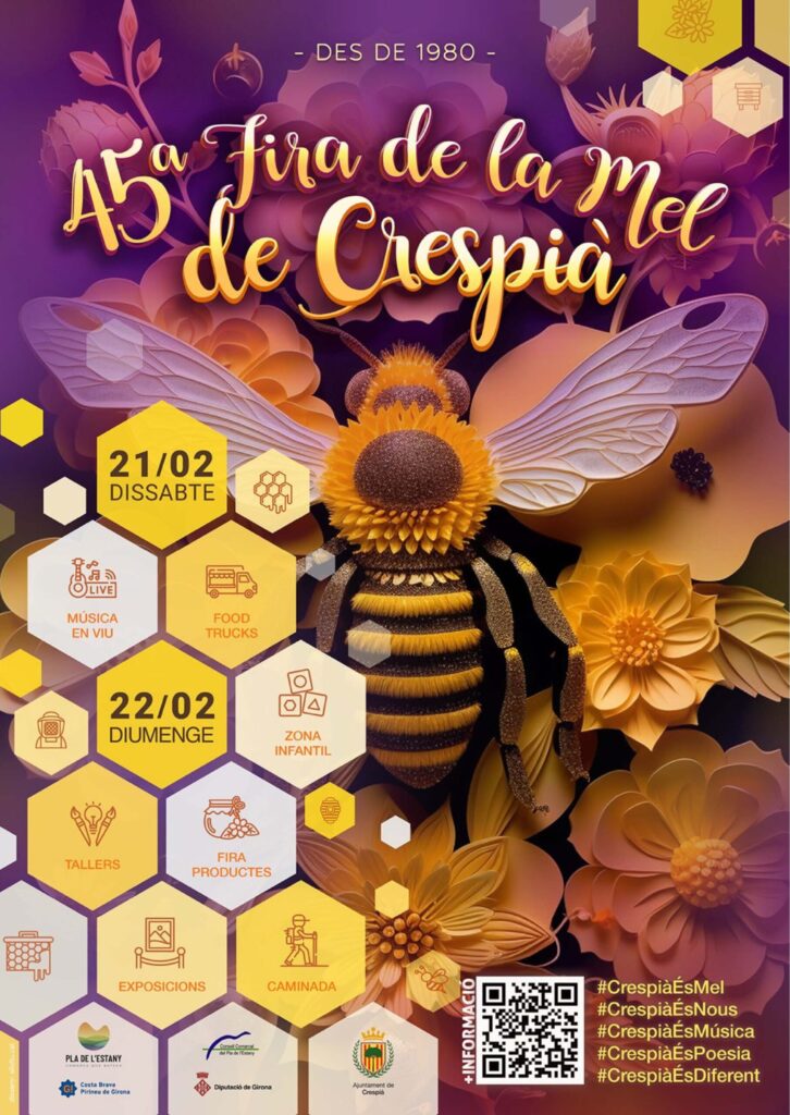 Cartell de Fira de la Mel a Crespià