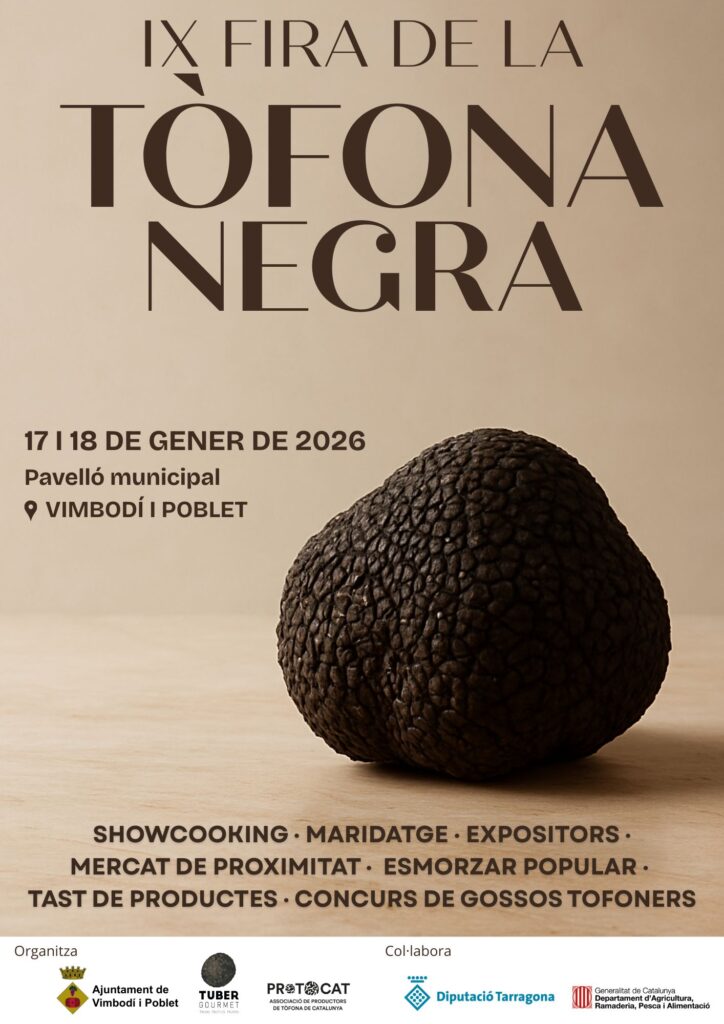 Cartell de Fira de la tòfona negra i concurs de gossos tofonaires