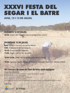 Festa del segar i batre a avià cartell 2025