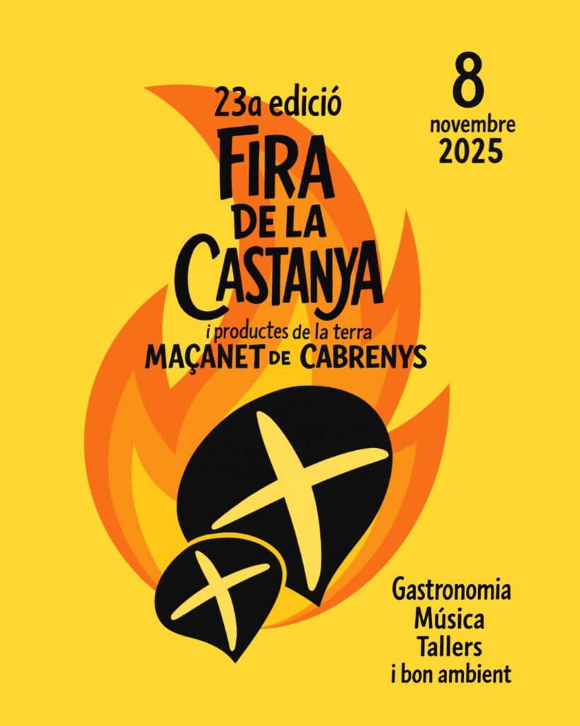 Cartell de Fira de la castanya a Maçanet de Cabrenys