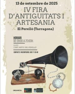 Fira d'antiguitats i artesania al perelló cartell 2025 min