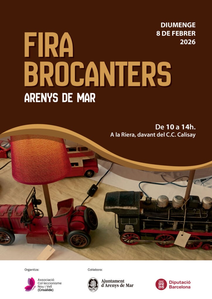 Cartell de Fira de Brocanters a Arenys de Mar