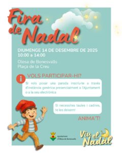 Fira de Nadal a Olesa de Bonesvalls cartell