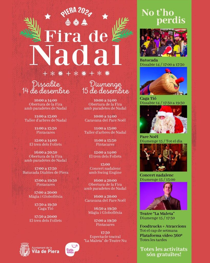 Cartell de Fira de Nadal a Piera