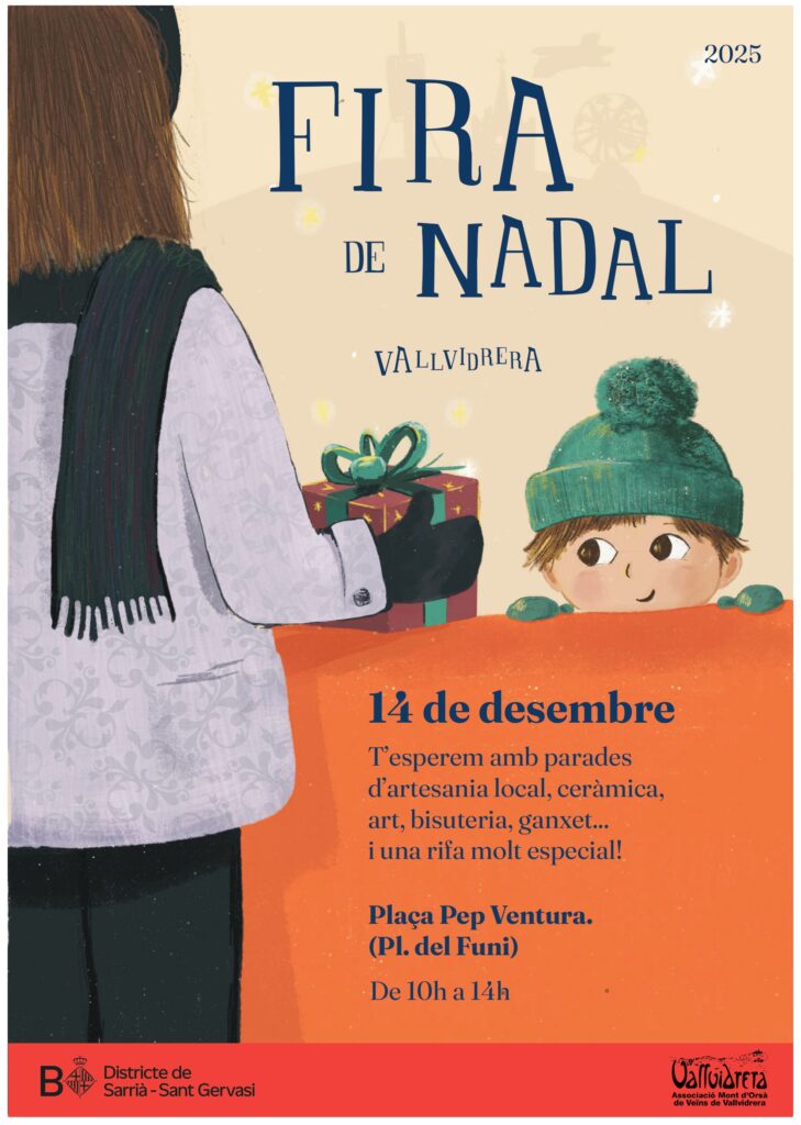 Cartell de Fira de Nadal a Vallvidrera