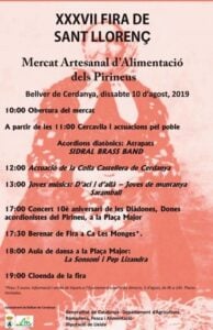 Fira de sant llorenç a bellver de cerdanya cartell 2019 min