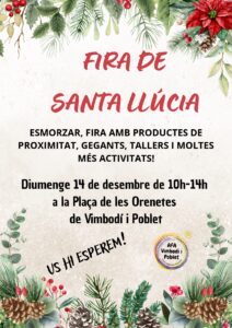 Fira de Santa Llúcia a Vimbodí i Poblet cartell