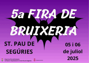 Fira de la bruixeria de st pau de segúries cartell 2025