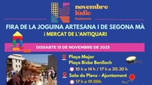 Fira de la Joguina Artesana i de segona mà a Guissona