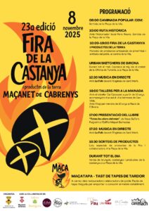 Fira de la castanya a maçanet de cabrenys cartell 2025
