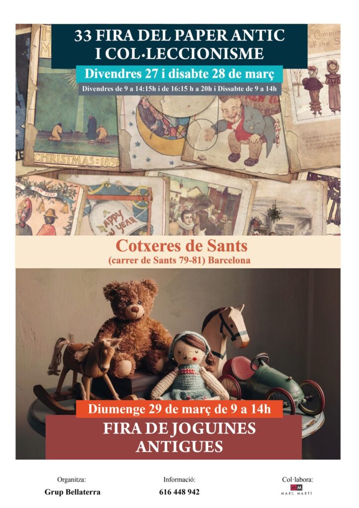 Cartell de Fira del Paper Antic i del Col·leccionisme a Barcelona