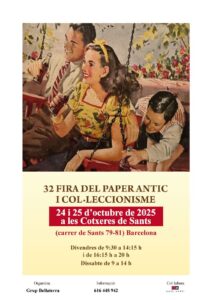 Fira del paper antic i del col·leccionisme a barcelona cartell octubre 2025