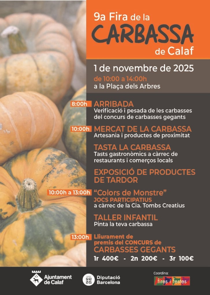 Cartell de Fira de la Carbassa a Calaf