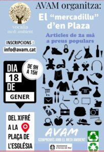 Mercadillu d'en Plaza a Arenys de Mar cartell gener