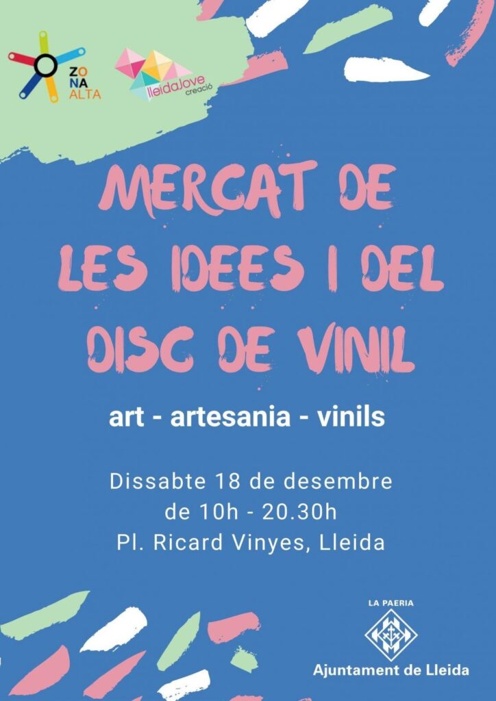 Mercat de les Idees i del Disc de Vinil a Lleida cartell 2021 scaled HUACJq.tmp