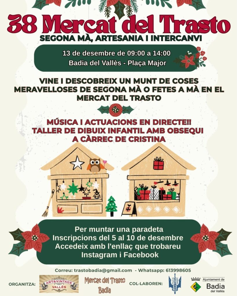Cartell de Mercat del Trasto a Badia del Vallès
