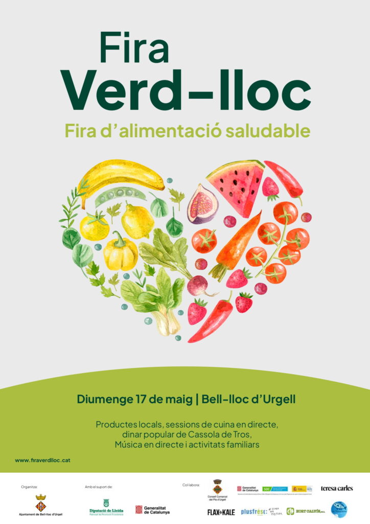 Cartell de Fira Verd-lloc a Bell-lloc d’Urgell