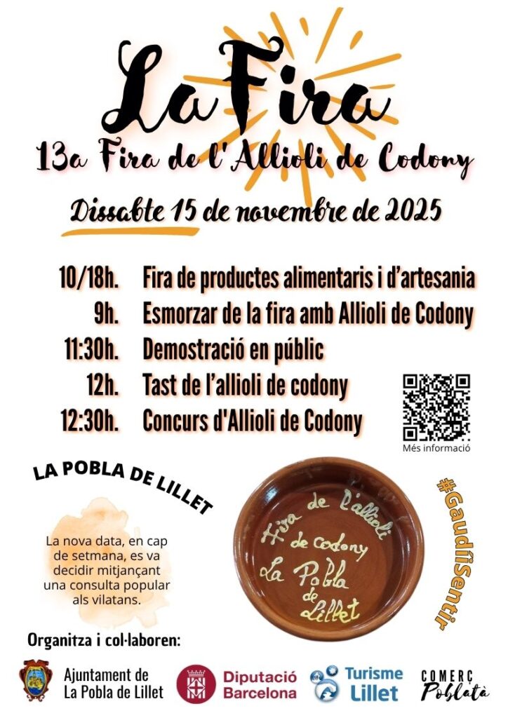 Cartell de Fira de l’Allioli de Codony a La Pobla de Lillet