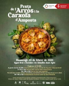 Arros i carxofa amposta