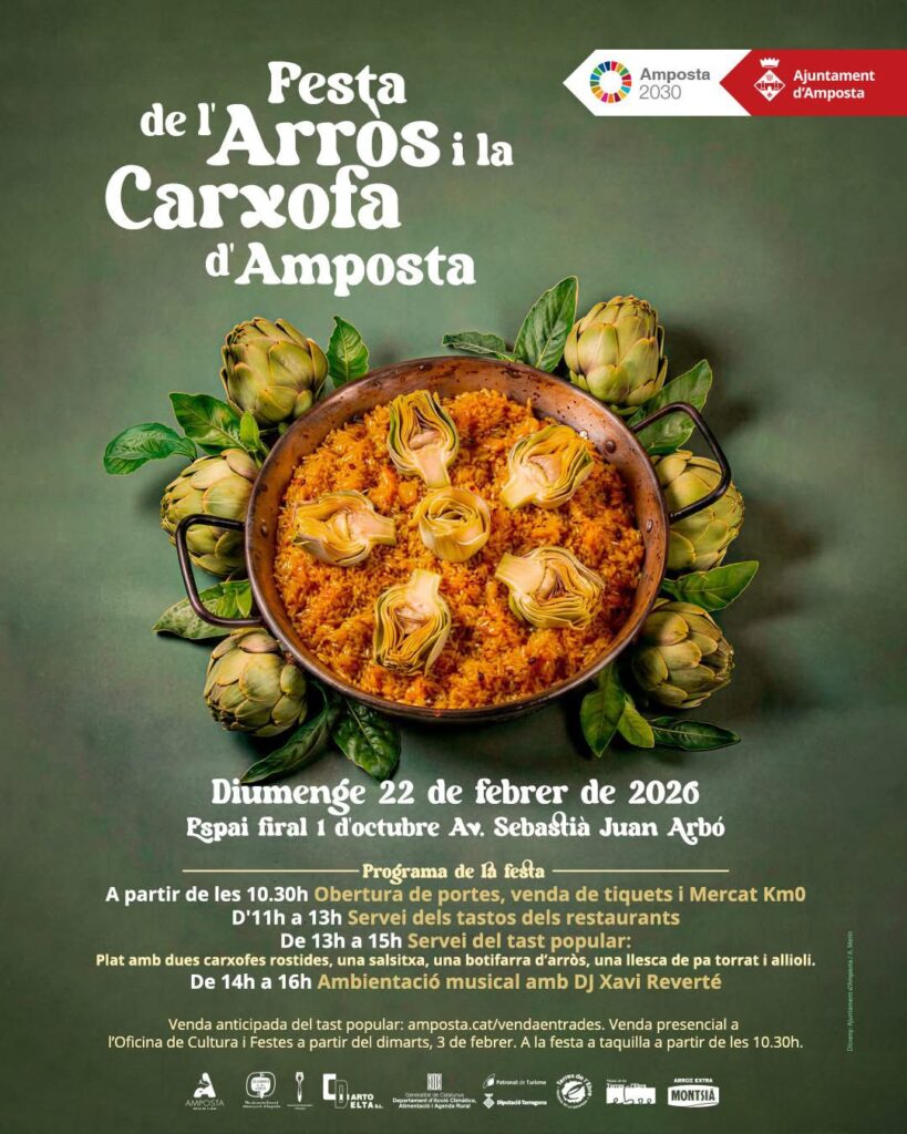 Cartell de Festa de la Carxofa i l’arròs a Amposta