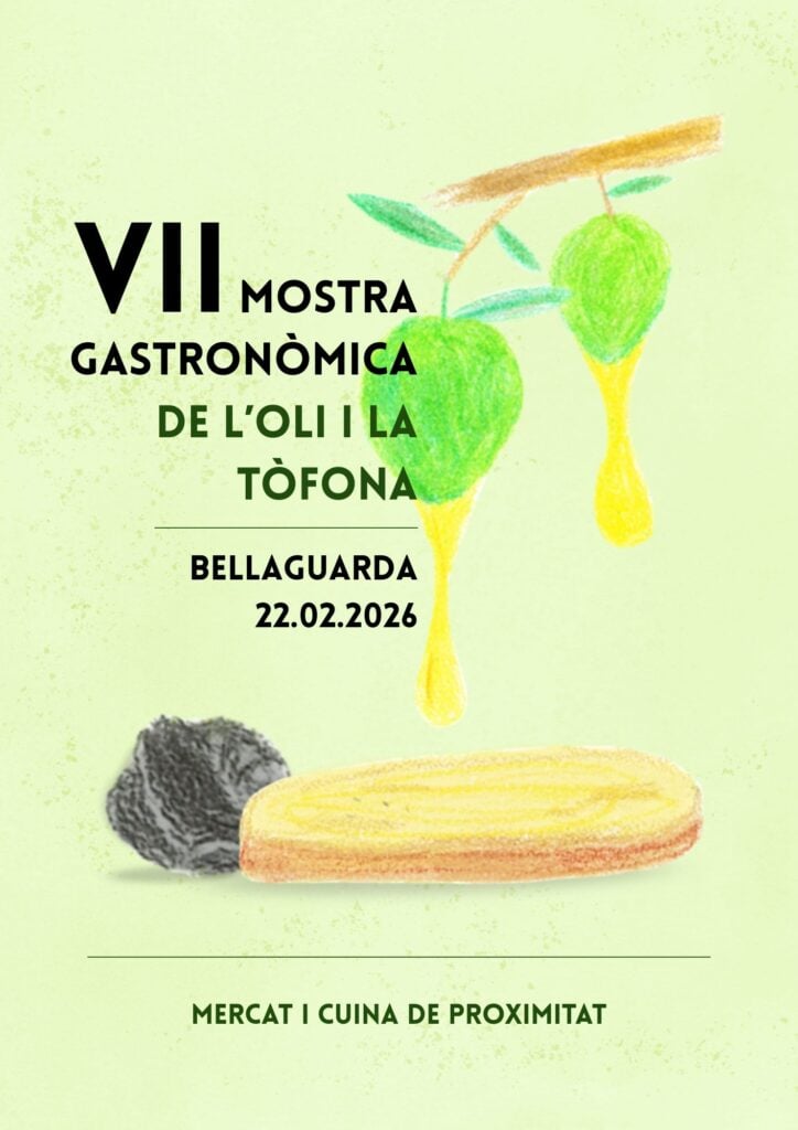 Cartell de Mostra Gastronòmica de l’Oli i la Tòfona a Bellaguarda
