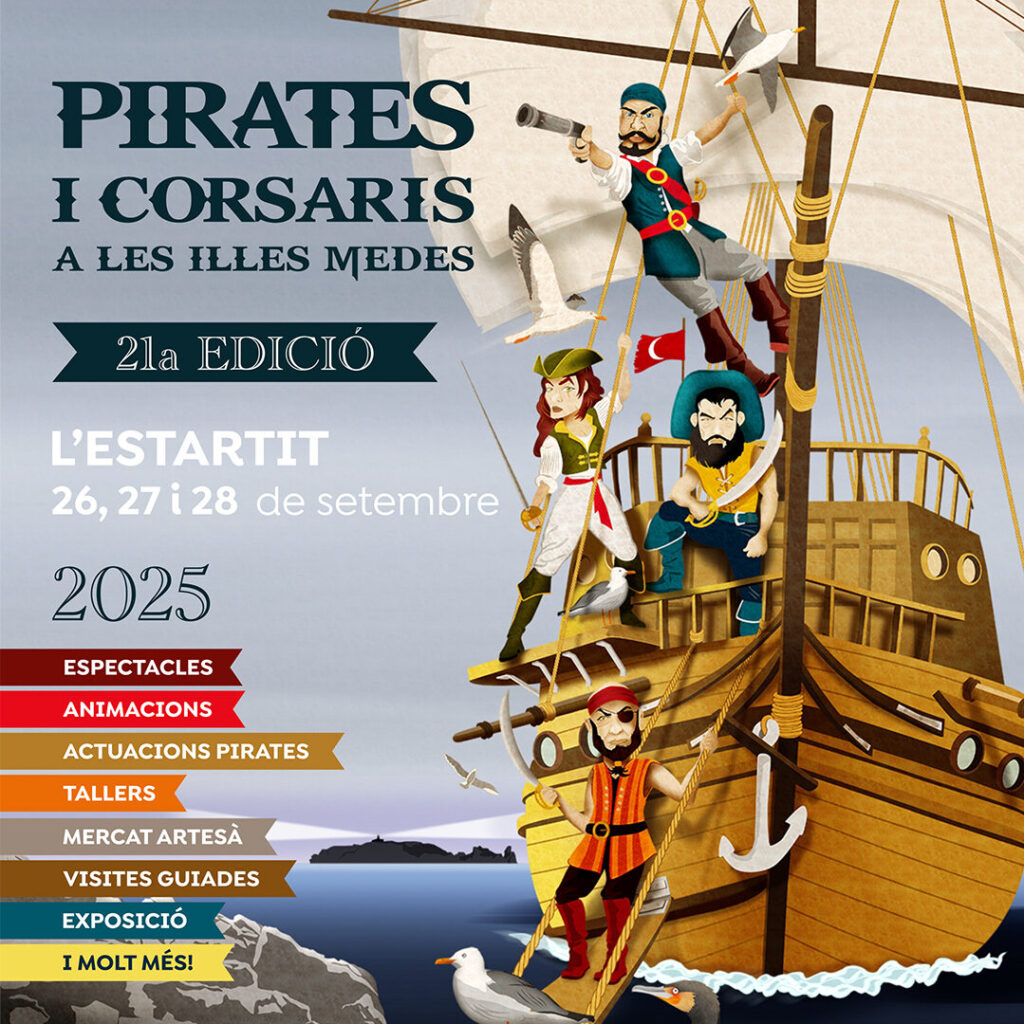 Cartell de Fira Pirates i Corsaris a les illes Medes a l’Estartit