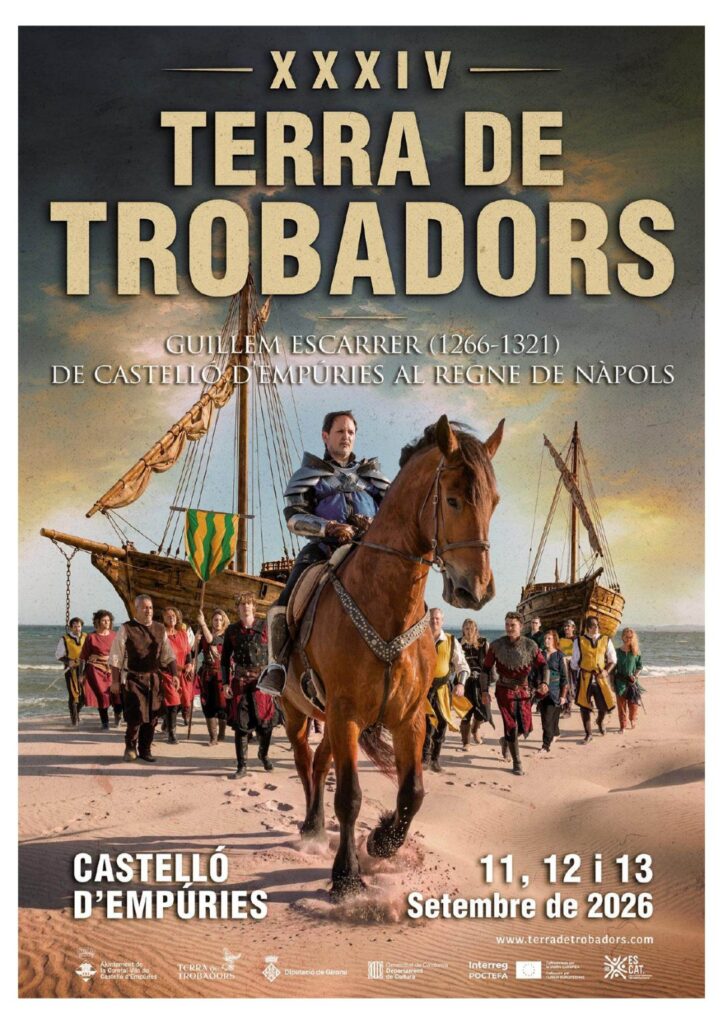 Cartell de Festival Terra de Trobadors a Castelló d’Empúries